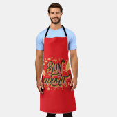 Red "Bon Appetite" Schürze (Getragen)