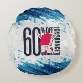 Red Book Character Ignorance Banned Round Pillow Rundes Kissen