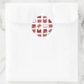 Red Book Reading and Writing Pattern Runder Aufkleber (Tasche)