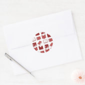 Red Book Reading and Writing Pattern Runder Aufkleber (Umschlag)