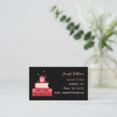 Red Books Black Business Cards lesen Visitenkarte (Stehend Vorderseite)