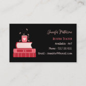 Red Books Black Business Cards lesen Visitenkarte (Vorderseite)