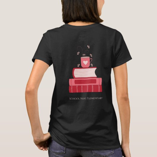 Red Books School T - Shirt für Bibliothekare mit N (Rückseite)