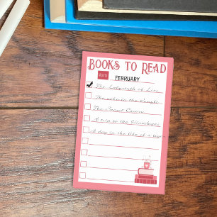 Red Books to Read List Post-It Notes Post-it Klebezettel