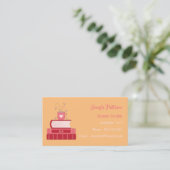 Red Books Tutor Orange Standard Business Cards Visitenkarte (Stehend Vorderseite)