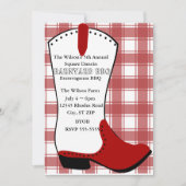 Red Boot Einladung (Vorderseite)