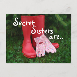 Red Boots Secret Sister Postcard - oder zu jedem A Postkarte