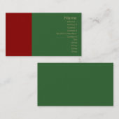 Red Border Business Card Visitenkarte (Vorne/Hinten)