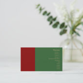 Red Border Business Card Visitenkarte (Stehend Vorderseite)