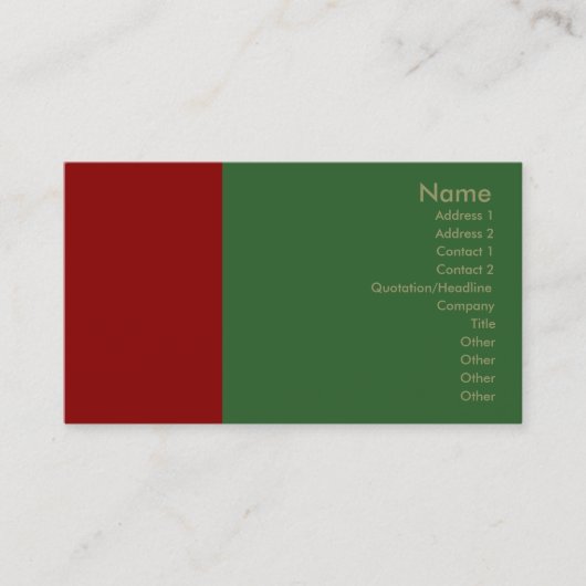 Red Border Business Card Visitenkarte (Vorderseite)