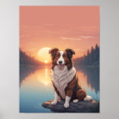 Red Border Collie Poster (Vorne)