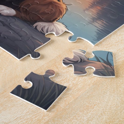 Red Border Collie Puzzle (Seite)