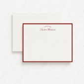 Red Border Elegante Moderne Stationery Note Card Einladung
