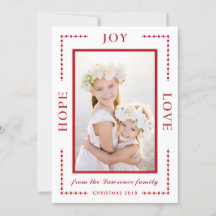 Red Border Hope Joy Liebe Modernes Foto