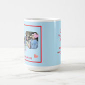 Red Border PHOTO Blue Valentine's Day NAME Kaffeetasse (Mittel)