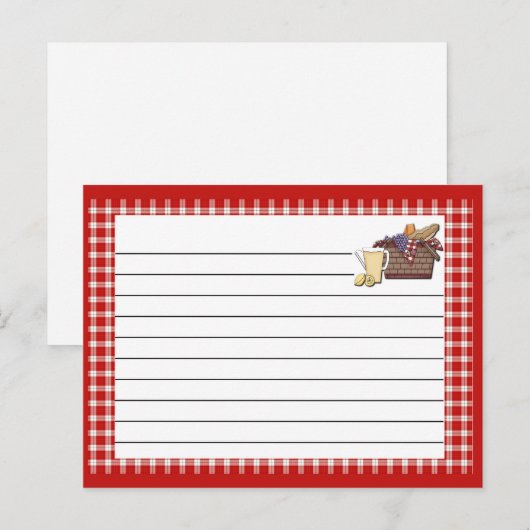 Red Border Postkarte (Vorne/Hinten)