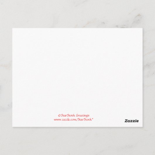 Red Border Postkarte (Rückseite)