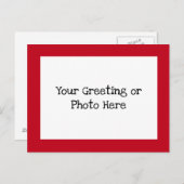 Red Border Postkarte (Vorne/Hinten)