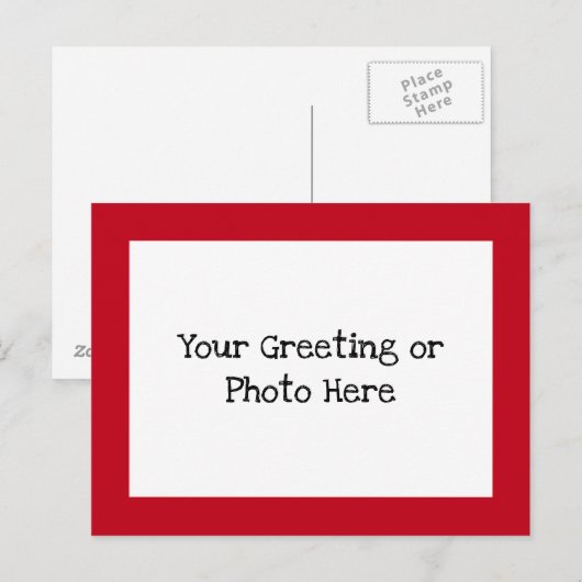 Red Border Postkarte (Vorne/Hinten)