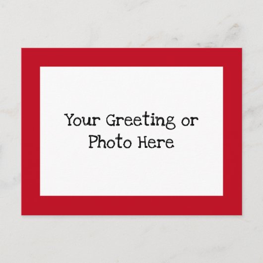Red Border Postkarte (Vorderseite)