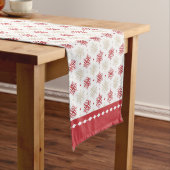 Red Border Snowflake Muster Weihnachten Kurzer Tischläufer (Beispiel)