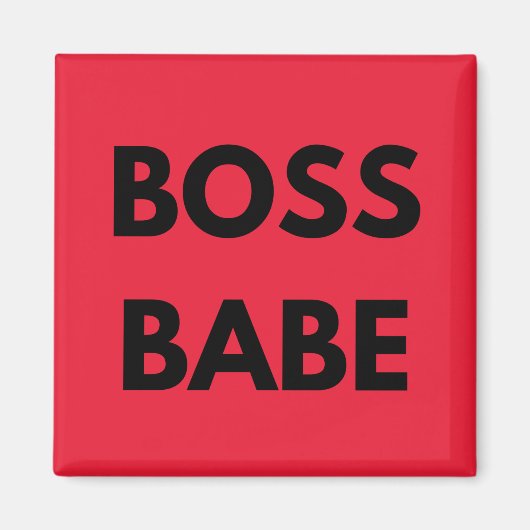 Red Boss Babe Magnet (Vorne)