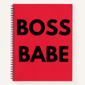 Red Boss Babe Notizblock (Vorderseite)