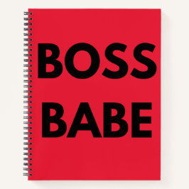 Red Boss Babe Notizblock