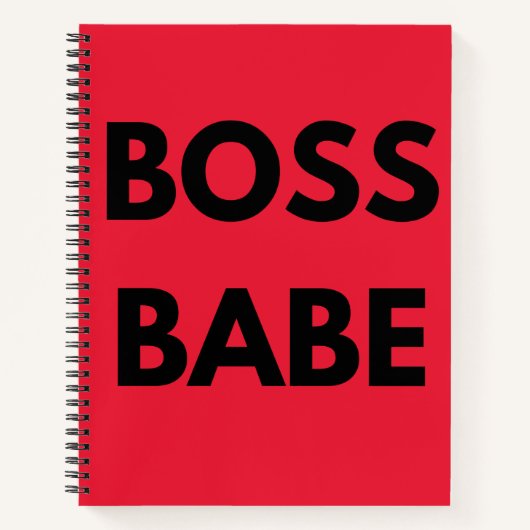 Red Boss Babe Notizblock (Vorderseite)