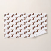 Red Boston Terrier Niedlich Cartoon Dog Muster Badhandtuch Set (Handtuch)
