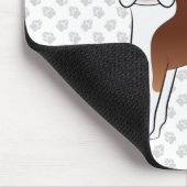 Red Boston Terrier Niedlich Cartoon Dog Zeichn & P Mousepad (Ecke)