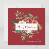 Red Botanical Mercury Christmas Card (Vorderseite)