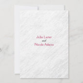 Red Bougainvillea Window Shower Blume Hochzeit Einladung (Rückseite)