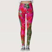 Red Bougainvilleas Leggings (Vorderseite)