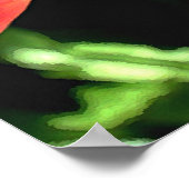 Red Bouganvilla Poster (Ecke)