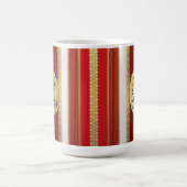 Red Bougie Stripes Personalisiert Kaffee Tasse (Mittel)
