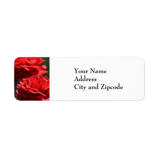 Red Bouquet Address Label (Vorne)