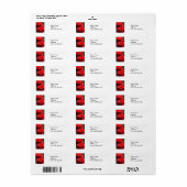 Red Bouquet Address Label (Vorne)