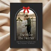 Red Bow Arch Foto Weihnachtsschwangerschaft Ankündigung