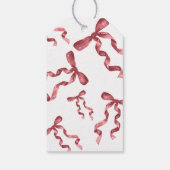 Red Bow Baby Dusche Geschenkanhänger (Rückseite)