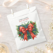 Red Bow Baby Shower Christmas Brunch Geschenktütchen (Ausgeschnitten)