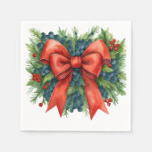 Red Bow Baby Shower Christmas Brunch Serviette (Vorderseite)