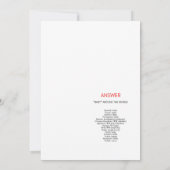 Red Bow Baby Shower - Editable Name, 5x7 Einladung (Rückseite)