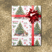 Red Bow Beagle Dog Holiday Tree Geschenkpapier