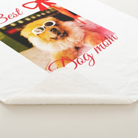 Red bow best dog Mom Papa Foto hund/pet name Sherpadecke (3/4)