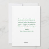 Red Bow Border -1 Foto Weihnachten (Rückseite)