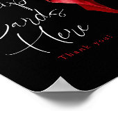 Red Bow Brautparty Signature für Rezeptkarten Poster (Ecke)