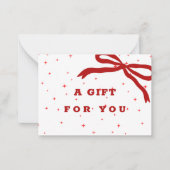 Red Bow Business Weihnachtsgeschenk Mitteilungskarte (Vorderseite)