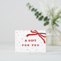 Red Bow Business Weihnachtsgeschenkgutschein