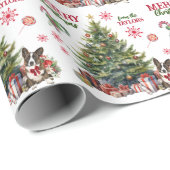 Red Bow Cardigan Welsh Corgi Dog Holiday Tree Geschenkpapier (Rolleneckpunkt)